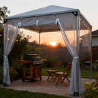 Curtain Patio Enclosure with Zippe, Heavy Duty PVC Transparent Tarpaulin Side Panels, Outdoor Clear Tarp Curtains for Porch, Pergola, Gazebo, Balcony, Patio(3x2.5m)