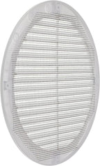 Vent Systems 8" Inch (Opening Dimensions) - Pack of 100 - White Soffit Vent Cover - Plastic Round Air Vent Grille - Built-in Mesh Screen - HVAC Register Louver for Bathroom, Home, Kitchen