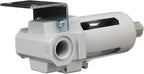 PneumaticPlus SAFD300-N03B Compressed Air Coalescing Filter, 0.01 Micron 3/8" NPT - Poly Bowl, Manual Drain, Bracket