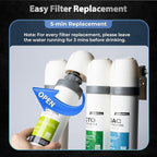 iSpring F5DS-PB Full Filter Replacement Set for DS4B-PB & DS4S-PB Bottleless Water Dispensers, Includes 2x FPDS, 1x FGKDS, 1x FCPBDS and 1x FTDS, Up to 12 Months Based on Usage & Water Quality