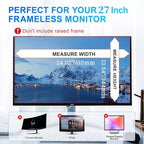 2Pack Magnetic 27 Inch Privacy Screen for Computer Monitor 16:9 Aspect Ratio, Hanging Removable Anti-Blue/Glare Protector Film, Anti Spy Desktop Security Private Filter 27in