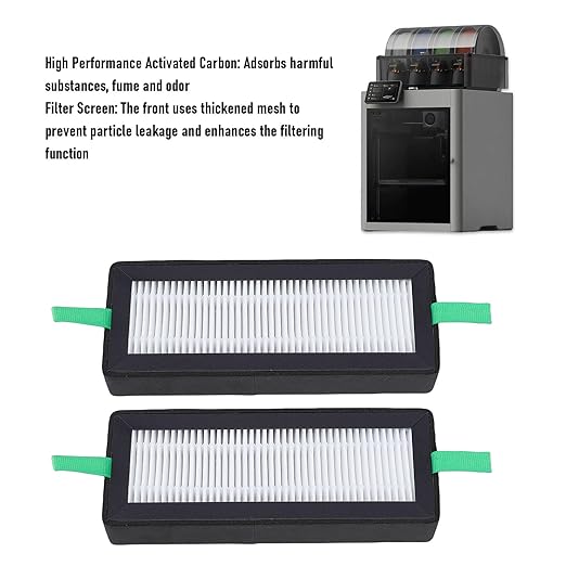 Fafeicy 3D Printer Filter Replacement High Efficiency Activated Series Air Filter Dual System 99.95% Filtration Seamless Integration