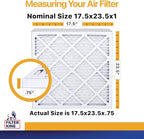 Filter King 17.5x23.5x1 Air Filter | 4-PACK | MERV 13 HVAC Pleated A/C Furnace Filters | MADE IN USA | Actual Size: 17.5 x 23.5 x .75"
