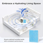 HFT600 Humidifier Wick Filter, for Honeywell Top Fill Tower Humidifier HEV615 HEV620 Series, Compared to Part HFT600T HFT600PDQ Wicking Filter, Replacement Filter T, Blue, 4 Pack
