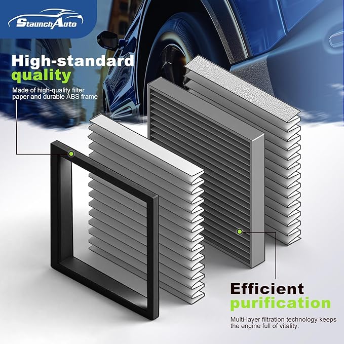 Engine & Cabin Air Filter for Hyundai Sonata Gas (2015-2019) Air filter for Car Replacement CF12151 CA11942 Automotive Accessories-2 Pack