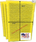 Fast-Shipped-Filters 3 Pack 20x20 Replacement Filter Pads Designed to Fit with MicroPower Guard One Hour Air Cleaner Refill Yellow
