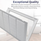 20"W x 12"H [Duct Opening Size] Steel Return Air Filter Grille - Removable Face/Door for 1 inch Filters -HVAC Vent Cover Grill - White [Outer Dimensions: 22 5/8"W X 14 5/8"H]