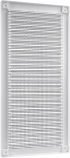 Vent Systems 4" x 11" (Opening Dimensions) White Plastic Soffit Vent Cover - Durable Flat Rectangular Air Vent Grille with Mesh Screen - Weather Ventilation Grill Wall & Ceiling Indoor & Outdoor