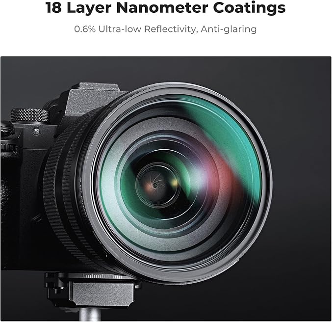 K&F CONCEPT 77mm Black Diffusion 1/4 & 1/8 Filters Kit Mist Cinematic Effect Filters Set with Multi-Layer Coated for Camera Lens - K Series