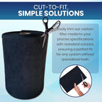 Activated Carbon Filter Media Roll - 20" x 100' x 1/4" Thick, Odor Control, Cut to Size, Filter Range Hood, AC Filter Material, Durable Carbon Filters, Made in USA