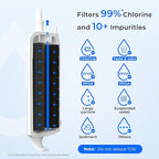 Waterdrop EDR1RXD1 Replacement for Filter 1, W10295370A, EDR1RXD1B, P8RFWB2L, P4RFWB, WD-F38, 46-9081, 46-9930 Refrigerator Water Filter, 4 Pack