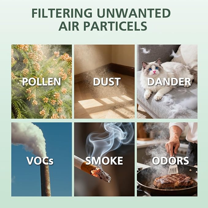 isinlive 2 Pack FLT5000 HEPA Filter C Replacement with 6 Pack Activated Carbon Pre-Filters Compatible with G-guardian Air Purifier AC5000 AC5000E AC5250PT AC5350B AC5350BCA AC5350W AC5300B