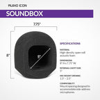 Soundbox Vocal Recording Isolation Booth | Portable Microphone Shield, Pop Filter for Studio-Quality Sound for Singing, Podcasting, Acoustic High-Density Foam Ball, Mic Soundproof Box (Classic Black)