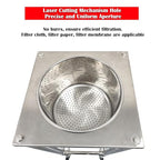 Glass Vacuum Filter Lab Vacuum Filtration Extraction Apparatus with 10L Brinell Funnel/10L Glass Flask Negative Pressure Stainless Steel Vacuum Filter Kit for Liquid Extraction