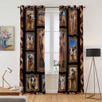 2 Panel Kitchen Cafe Curtains, Desert Camels Sunlight Filtering Nature Air Through, Home Decor Window Covering Tier Curtains for Living Room 104W x 96L inch Brown Wildlife Farmhouse Animals Rustic