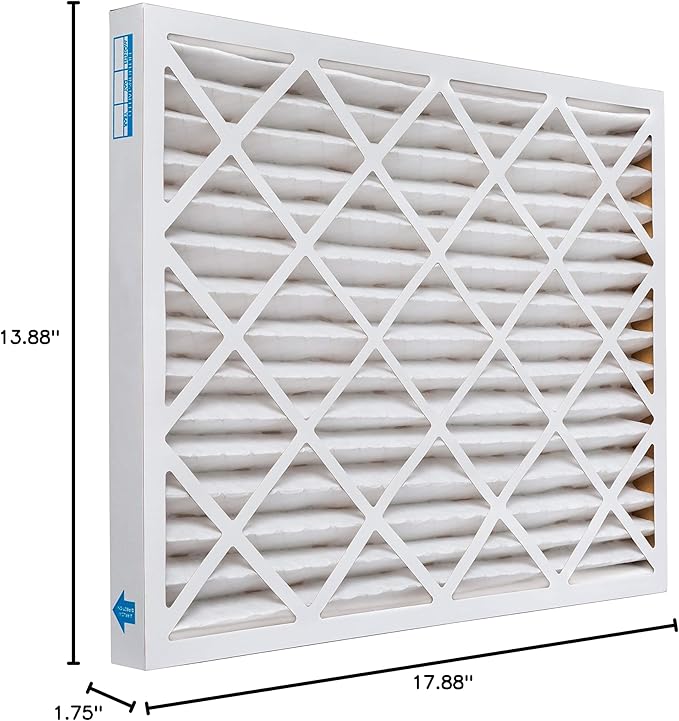 Aerostar 14x18x2 MERV 8, Pleated Air Filter, 14x18x2, Box of 6, Made in the USA