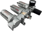 1/2" NPT MID FLOW Filter Regulator Coalescing Desiccant Dryer System For Compressed Air Lines, Poly Bowls, Great For Paint Spray And Plasma Cutter (AUTO DRAIN)