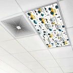 4 Pcs Fluorescent Light Covers for Ceiling Lights Construction Vehicle Excavators Trucks Mountains Decorative Magnets Light Filters for Office Home Classroom Must Haves 4’ x 2’