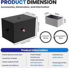 20.3 GPM Under Sink Grease Trap with Filter Baskets, 50 LBS Commercial Grease Trap, 27.5x19.3x19.7 in, 3-Layer Steel Grease Interceptor for Kitchen, Restaurant, Food Processing