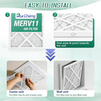 4 Pack Updated 4.5x11x1Air Filter, pertain Merv 11 HVAC Pleated A/C Furnace Filters (Actual Size: 4.5x10.5x0.75)