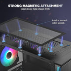MoKo 400x300mm DIY PC Case Dust Mesh Filter, [2 Pack] PVC Dustproof Magnetic Dust Filter Cover, PC Mesh Grill with Magnetic Frame Strip Computer Cooler Fan Dust Filter for Computer PC Case, Black