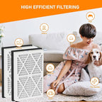 20x30x3 MERV 13 Pleated Air Filters Replacement Compatible with Zephyr VGF Series 20x30x3 Whole Home Return Air Grille Filter,White 2 Pack