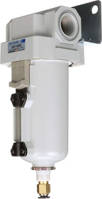 PneumaticPlus SAFD400-N04BD-MEP Compressed Air Coalescing Filter, 0.01 Micron 1/2" NPT - Metal Bowl, Auto Drain, Bracket