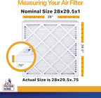 Filter King 28x29.5x1 Air Filter | 4-PACK | MERV 13 HVAC Pleated A/C Furnace Filters | MADE IN USA | Actual Size: 28 x 29.5 x .75"