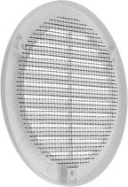 Vent Systems 4" Inch (Opening Dimensions) - Pack of 5 - White Soffit Vent Cover - Plastic Round Air Vent Grille - Built-in Mesh Screen - HVAC Register Louver for Bathroom, Home, Kitchen
