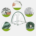 Porayhut Pop Up Greenhouse Cover Flower House,Pack of 3,Mini Gardening Plant Sunshine Room,Backyard PVC Cover for Cold Frost Protector Gardening Plants
