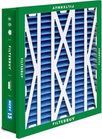 Filterbuy 20x25x5 Air Filter MERV 13 Optimal Smoke & Allergy Defense (4-Pack), Electrostatic Pleated HVAC AC Furnace Filters Replacement for Honeywell Return Grille (Actual Size: 18.38 x 23.38 x 3.69)