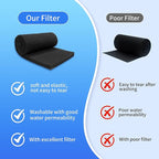 Aquarium Carbon Pad -Premium Cut to Fit Carbon Infused Filter Pad Media for Crystal Clear Fish Tank and Ponds (10.5x36in)