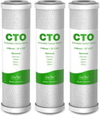 SimPure 5 Micron 10" x 2.5" Whole House Carbon Sediment Water Filter Cartridge Replacement for Home Under-Sink & Countertop Filtration System,10 inch RO Unit, Dupont WFPFC8002, FXWTC, SCWH-5 (3 Pack)
