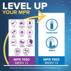 Filtrete 16x25x5 (SlimFit) AC Furnace Air Filter, MERV 13, MPR 1900, Premium Allergen, Bacteria & Virus, Electrostatic Air Cleaning Filter, 2-Pack (Actual Size 15.63x24.74x4.31 in)