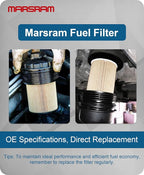 Marsram 6.7 Cummins Fuel Filter Water Separator Set fits for 2019 2020 2021 2022 2023 2024 Dodge Ram 2500 3500 4500 5500 6.7L Cummins Diesel Turbo Engines, Replace 68157291AA 68436631AA