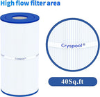 Cryspool® 07033 Filter Compatible with CX410RE, Easy Clear Filter C400, C-7442, PA40, FC-1228, 40 Sq. Ft Pool Filter Cartridge, 1 Pack