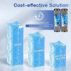 ICEPURE 2-Stage 2.5" x 10" Whole House Water Filter Cartridge Replacement Combo Kit, 1 Micron Activated Carbon Block Filter and KDF Compatible with WFPFC9001, SCWH-5, WHCF-WHWC, FXWTC, CBC-10, 2 PACK