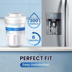 GOLDEN ICEPURE Refrigerator Water Filter Replacement for GE SmartWater MWFA, 1PACK, GWF, GWFA, RWF0600A, FMG-1, WFC1201, GSE25GSHECSS, PC75009, 197D6321P006, Kenmore 9991, PC83879, GSL25JFTABS
