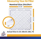Filter King 24x24x1 Air Filter | 4-PACK | MERV 13 HVAC Pleated A/C Furnace Filters | MADE IN USA | Actual Size: 23.5 x 23.5 x .75"