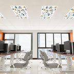 6 Pcs Fluorescent Light Covers for Ceiling Lights Construction Vehicles Machinery Trucks Cranes Cement Mixers Blue Decorative Magnets Light Filters for Office Home Classroom Must Haves 4’ x 2’