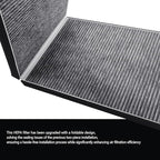 Foldable HEPA Air Intake Filter Fit for Tesla Model X 2015-2020, Upgrade Cabin Air Filter with Activated Charcoal Replace 1045566-00-H 1045566-00-G 104556600H