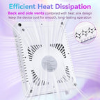 Makartt Nail Dust Collector - Rechargeable Ultra Thin Portable Dust Collector DUSTINA with Digital Display Silicone Wrist Rest and Reusable Filter for Nail Tech Acrylic Gel Polishing