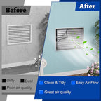 Air Vent Filter Kit, 39"x55" Cut to Fit Micro Mesh Filter with Low Resistance, Easy Air Flow, Air Vent Filters with Adhesive Hook Tape for HVAC, Registers and Grilles, Black
