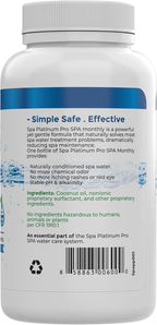 Spa Platinum Pro Hot Tub Water Clarifier, Spa Water Clarifier for Hot Tub For Crystal Clear Water, Fast Acting All Natural Compounds Hot Tub Clarifier to Keep Spa Clear & Balanced for 1 Month 8 Oz