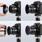 K&F CONCEPT 18 Pieces Filter Ring Adapter Set, Camera Lens Filter Metal Stepping Rings Kit (Includes 9pcs Step Up Ring Set + 9pcs Step Down Ring Set) Black