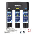 Vortopt Under Sink Water Filter,with PP,UF,and CTO Cartridges for Water Filtration and Drinking Water,F03,Black.