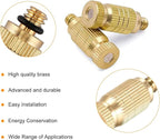 20pcs High Pressure Atomizer Nozzle Brass Misting Nozzles for Outdoor Cooling System, Landscaping, Greenhouse Irrigation, Air Humidification, Anti-Drip Fogging Spray Head(0.012"/0.3mm)