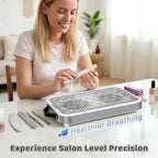 Nail Dust Collector, 1600PA Professional Nail Vacuum Dust Collector Fan with Absorb 99% of dust Within 20 inches in 3 Seconds - 10 Speeds Adjust, 30 Filters for Acrylic Manicure at Salon & Home