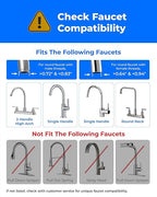Waterdrop Water Filter for Sink Faucet, Visible Filter Housing, 320-Gallon Long Life, Faucet Mount Water Purifier, Water Filter for Kitchen Sink, NSF Certified, Reduces 98% Chlorine, 1 Filter