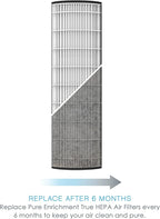 Pure Enrichment® Genuine 2-in-1 True HEPA Replacement Filter for the PureZone™ Elite 4-in-1 Air Purifier - 2 Pack (PEAIRTWR)